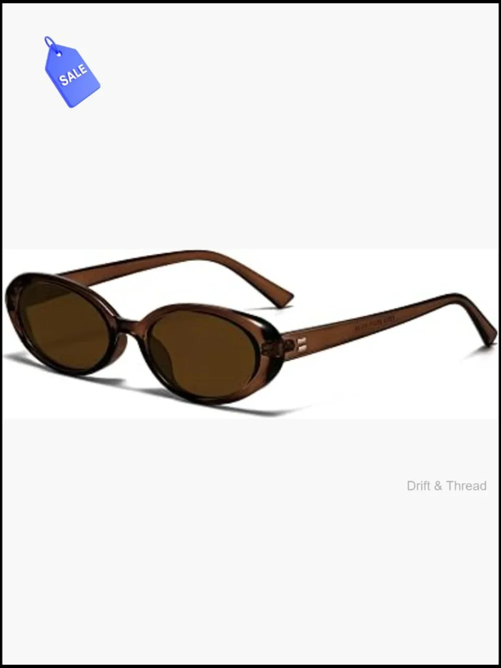 Retro 90s Oval Sunglasses Small Frame Vintage Shades UV400